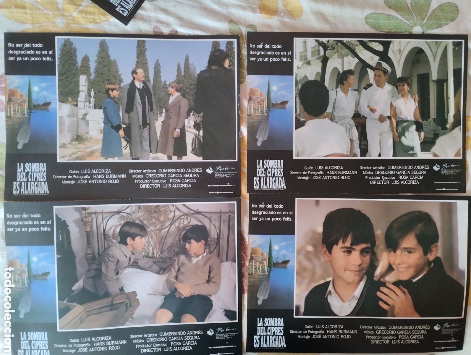 Cine: 16 FOTOCROMOS - LA SOMBRA DEL CIPRES ES ALARGADA -SET COMPLETO
