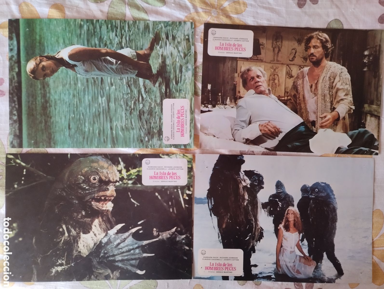 Cine: 12 FOTOCROMOS - LA ISLA DE LOS HOMBRES PECES - SET COMPLETO