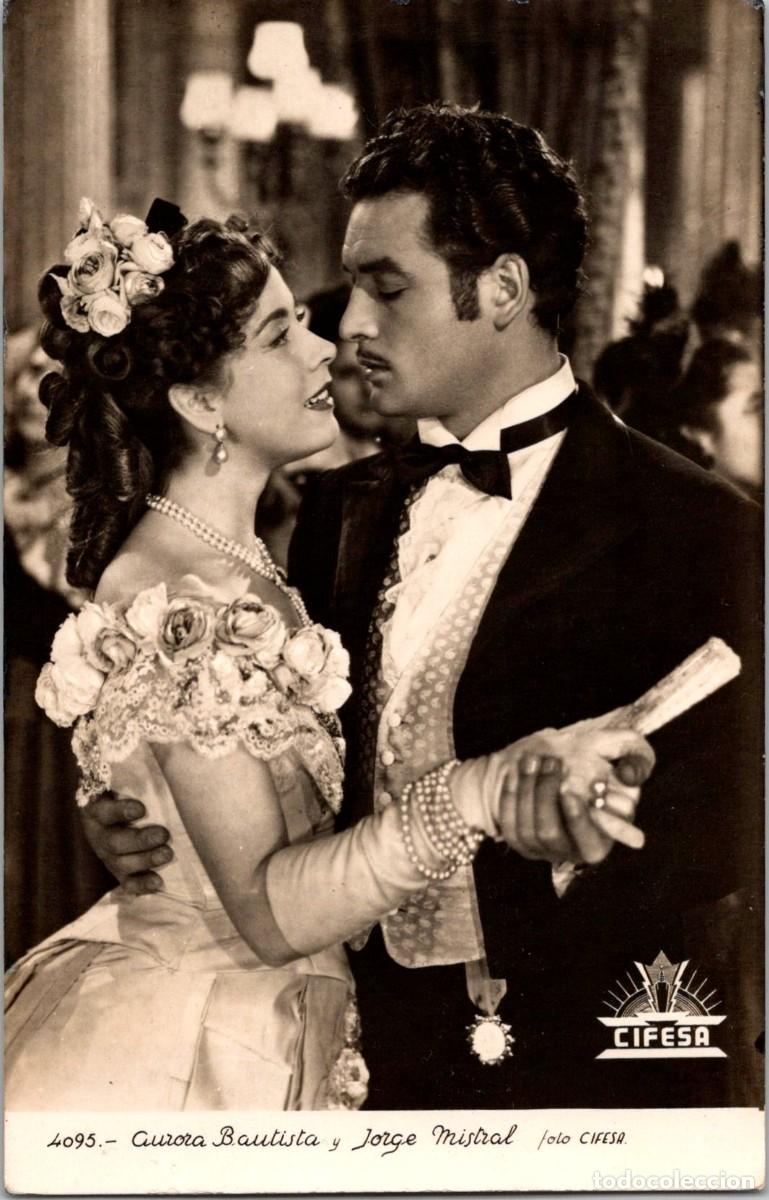 Cine: Aurora Bautista y Jorge Mistral - Foto Cifesa 4095 - 140x90mm