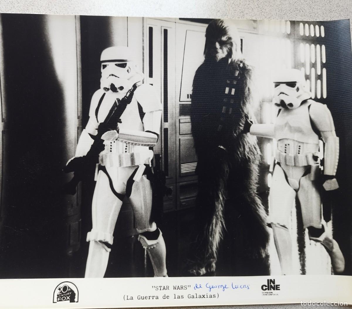 Cine: Star Wars 1977 Foto Prensa Original Chewbacca y Stormtroopers La Guerra de las Galaxias (marca boli)
