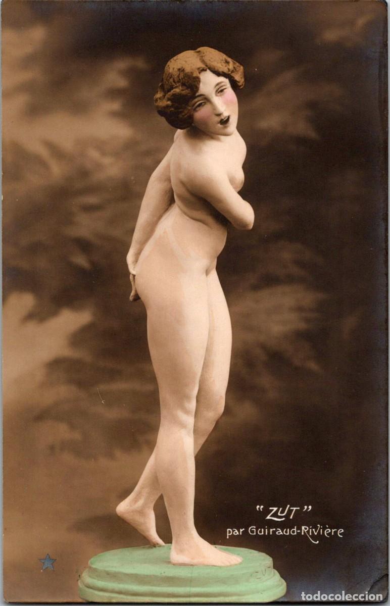 Cine: Zut - Guiraud Rivi&egrave;re - Etoile - Serie N. 4-4271 - Coloreada - 138x89mm - Postal de Escultura