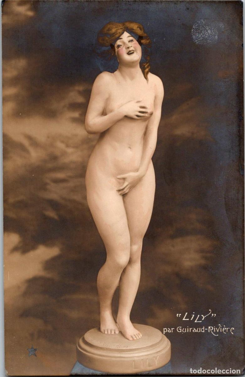 Cine: Lily - Guiraud Rivi&egrave;re - Etoile - Serie N. 4-4271 - Coloreada - 138x89mm - Postal de Escultura