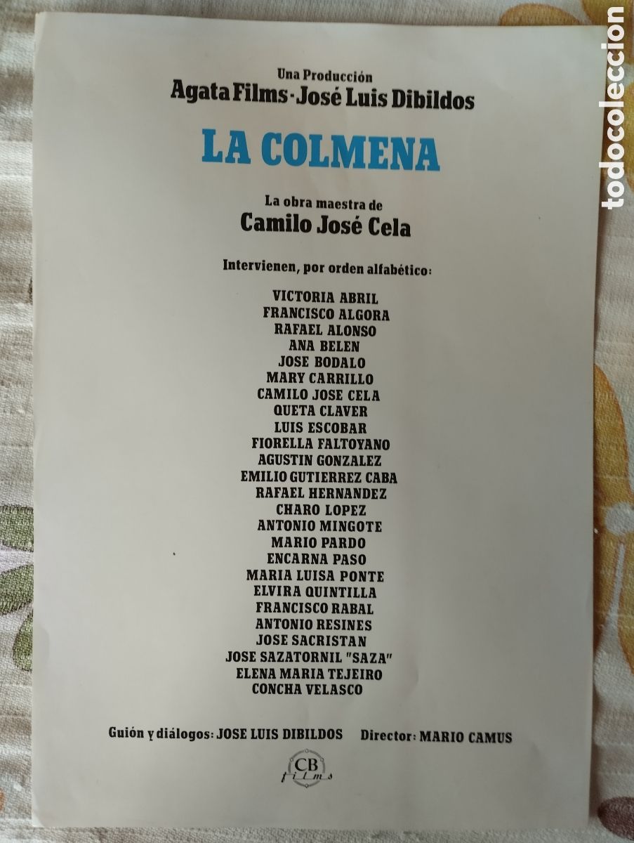 Cinema: 15 FOTOCROMOS - LA COLMENA