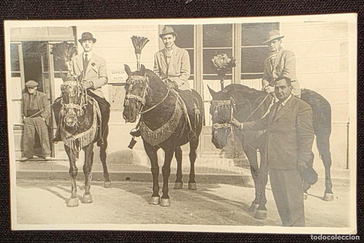 Cine: P.1102 Fotograf&iacute;a Antigua Original de Caballos Engalanados &ndash; Fiesta Popular en Esparreguera