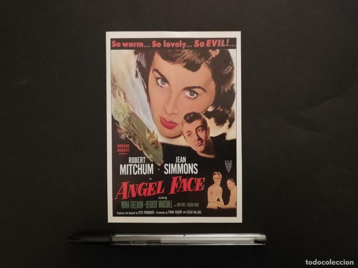Cine: FICHA COLECCIONABLE -10*15- Cara de &aacute;ngel - JEAN SIMMONS - ROBERT MITCHUM