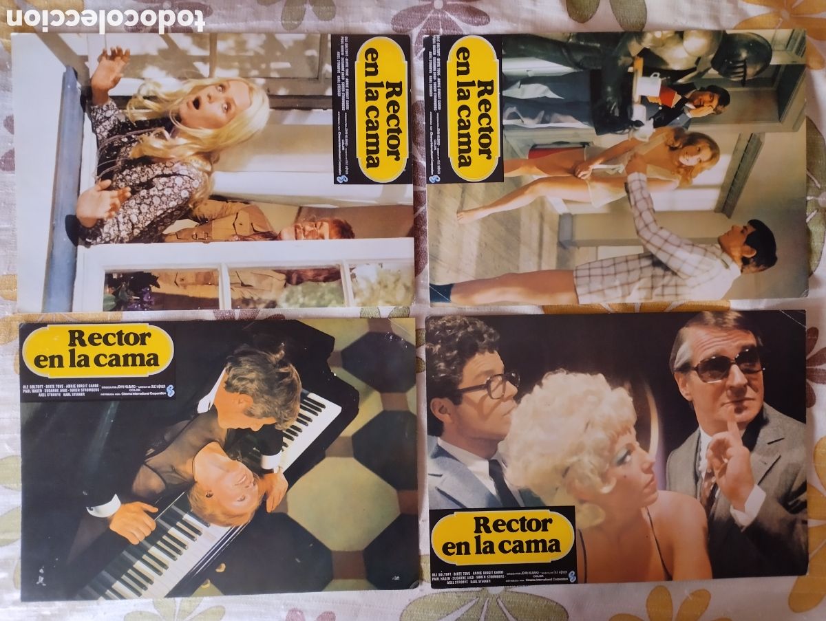 Cine: 4 FOTOCROMOS - RECTOR EN LA CAMA