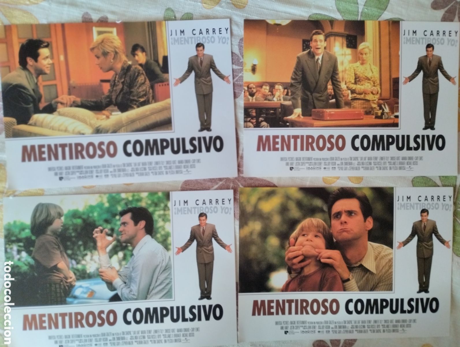 Cine: 12 FOTOCROMOS - MENTIROSO COMPULSIVO - SET COMPLETO