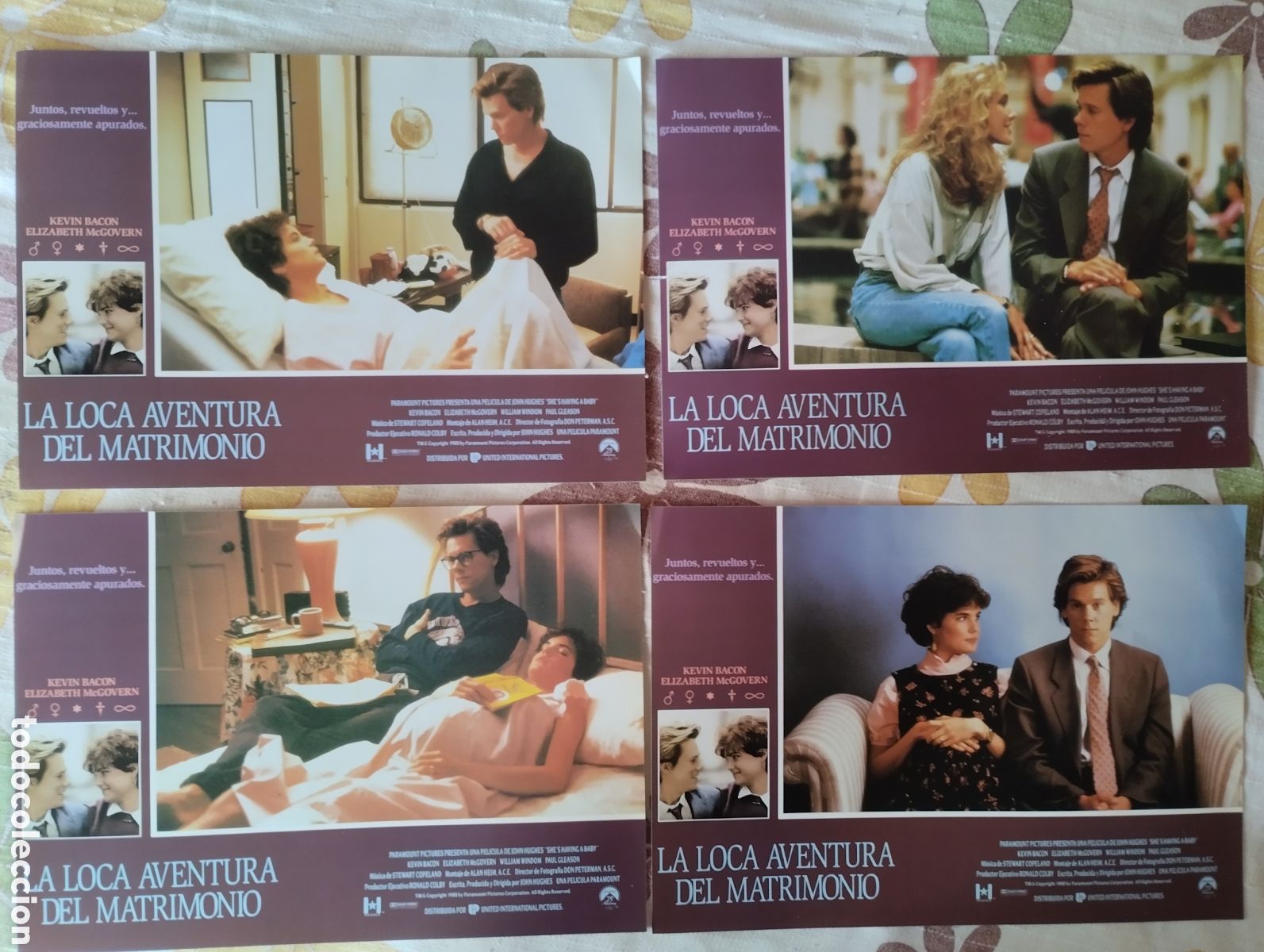 Cine: 12 FOTOCROMOS - LA LOCA AVENTURA DEL MATRIMONIO - SET COMPLETO