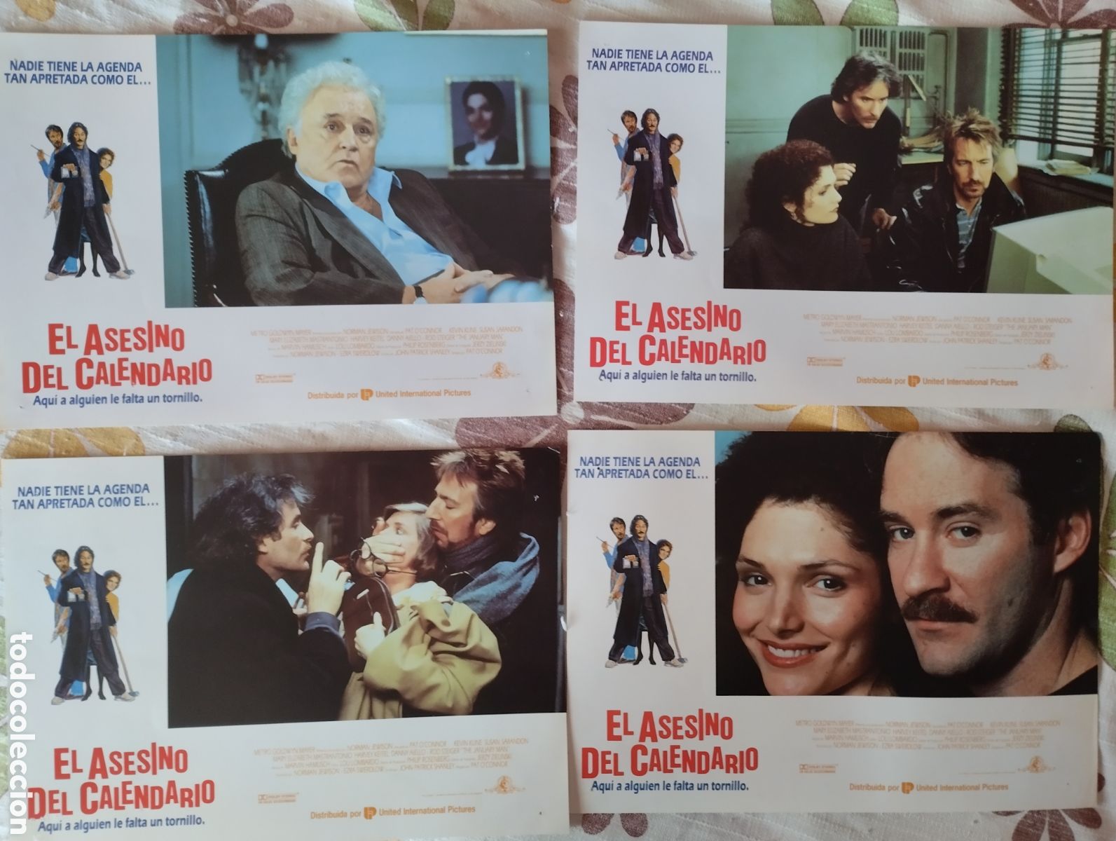Cine: 12 FOTOCROMOS - EL ASESINO DEL CALENDARIO - SET COMPLETO