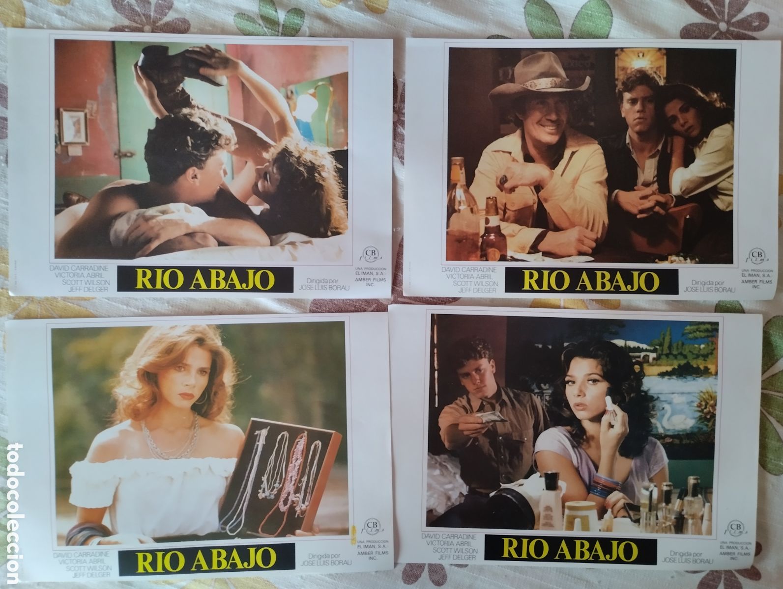 Cine: 12 FOTOCROMOS - RIO ABAy- VICTORIA ABRIL - SET COMPLETO