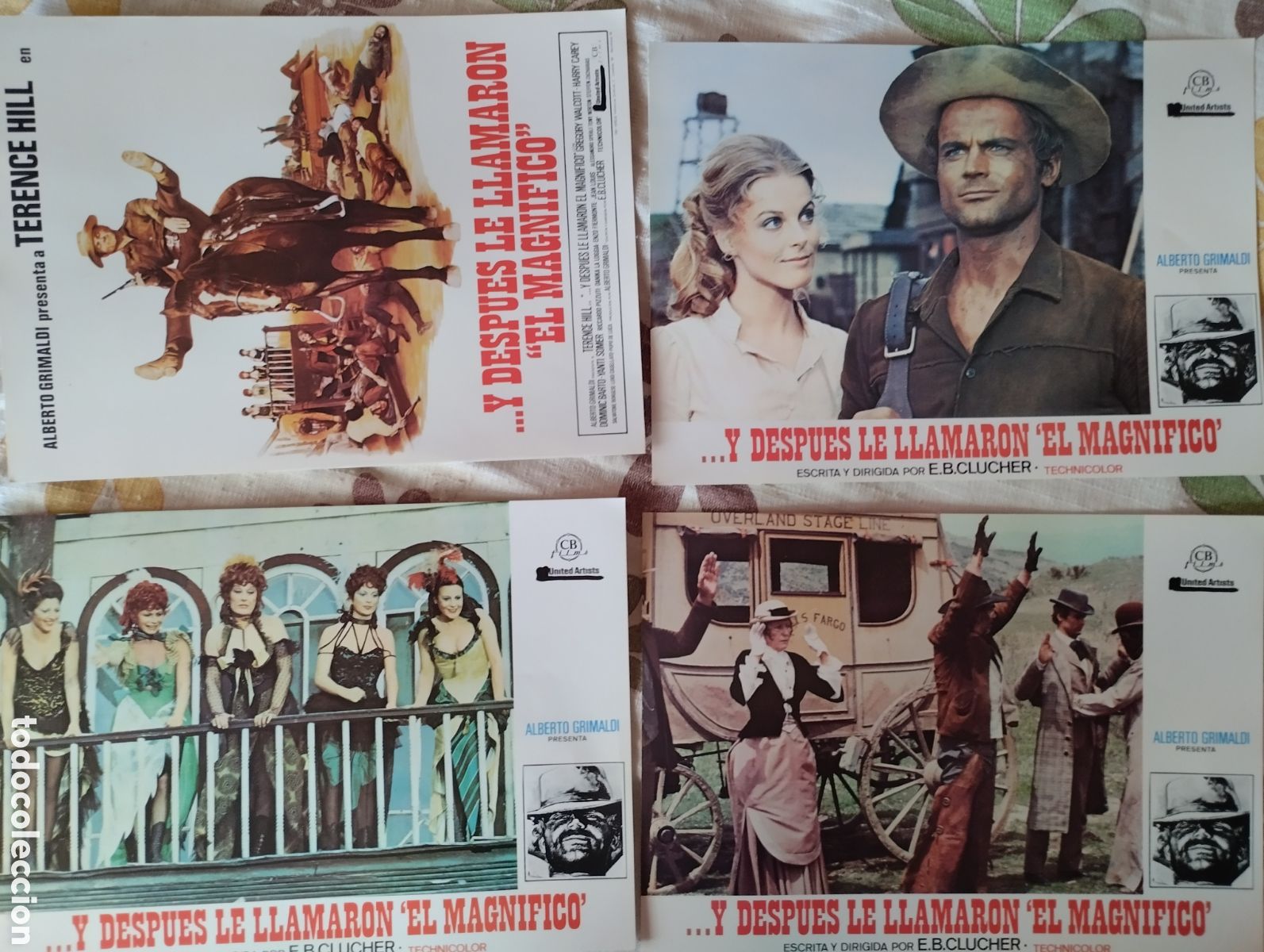 Cine: 12 FOTOCROMOS - Y DESPU&Eacute;S LE LLAMARON EL MAGN&Iacute;FICO - SET COMPLETO