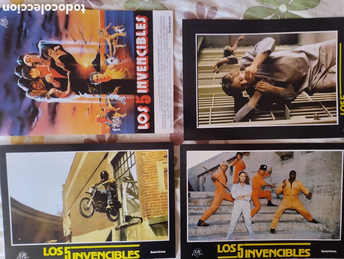 Cine: 12 FOTOCROMOS - LOS 5 INVENCIBLES - SET COMPLETO