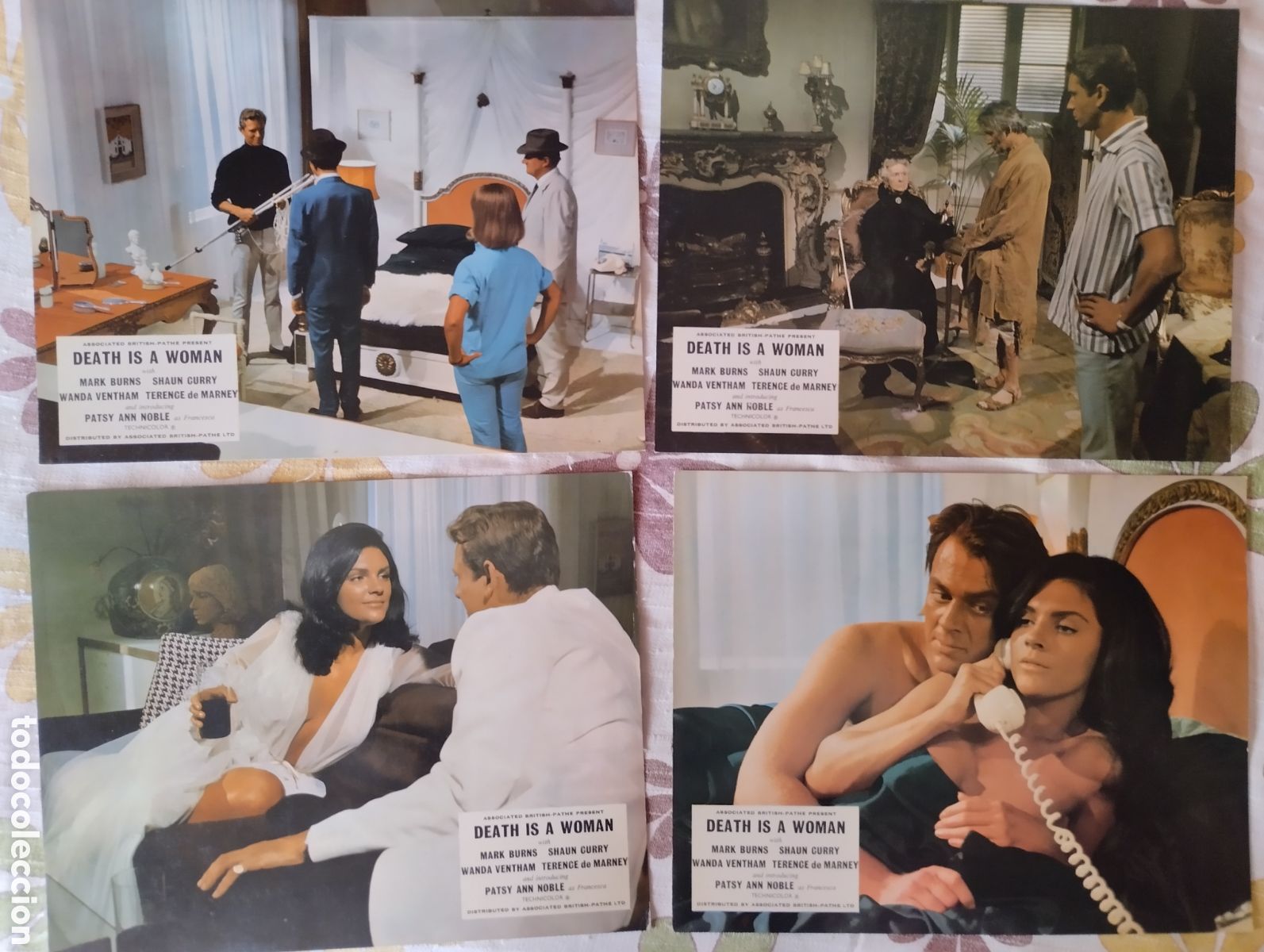 Cine: 8 LOBBY CARDS DE REINO UNIDO - DEATH IS A WOMAN 1966