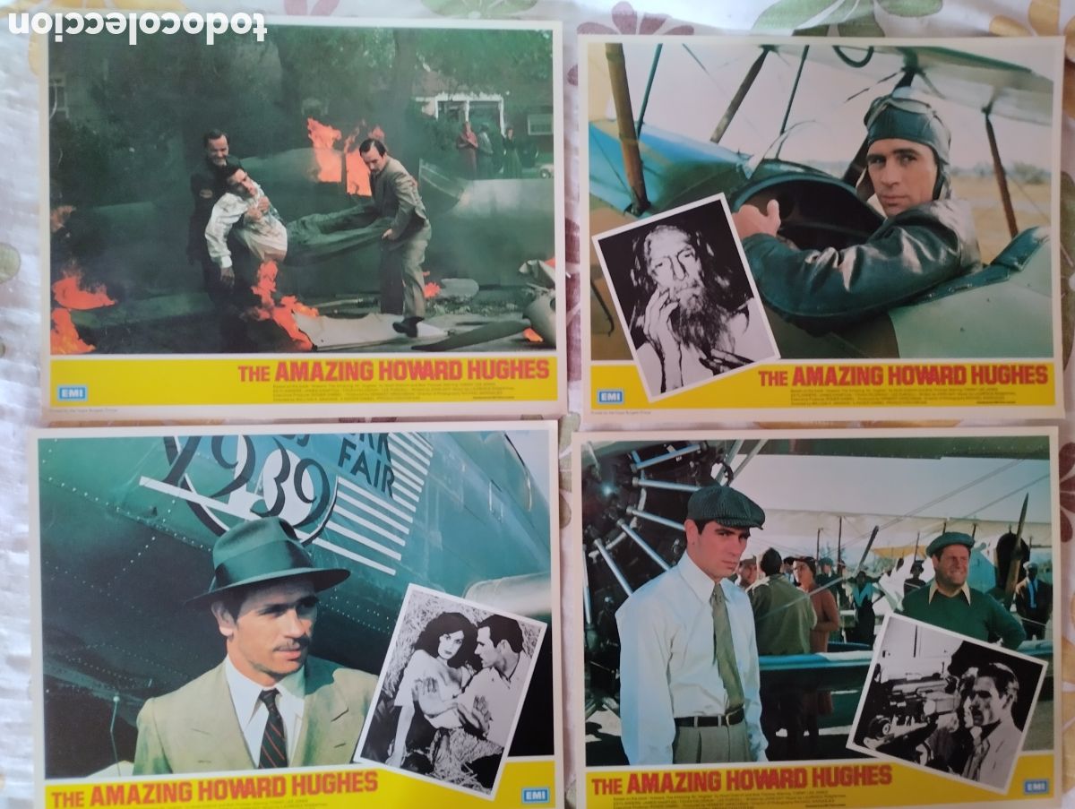 Cine: 8 LOBBY CARDS DE REINO UNIDO - THE AMAZING HOWARD HUGGES 1977