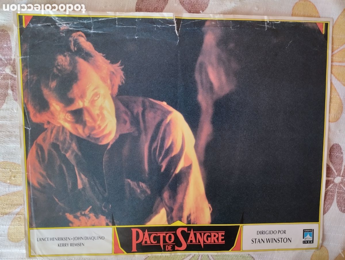 Cine: 10 FOTOCROMOS - PACTO DE SANGRE - SET COMPLETO