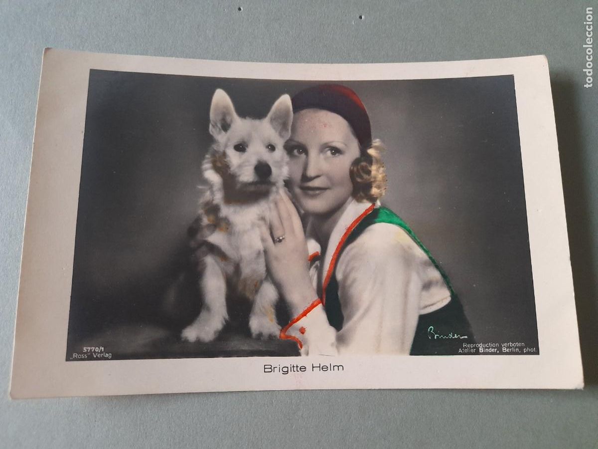 Cine: Foto postal cine , brigitte helm, ross verlag, a&ntilde;os 50 aprox