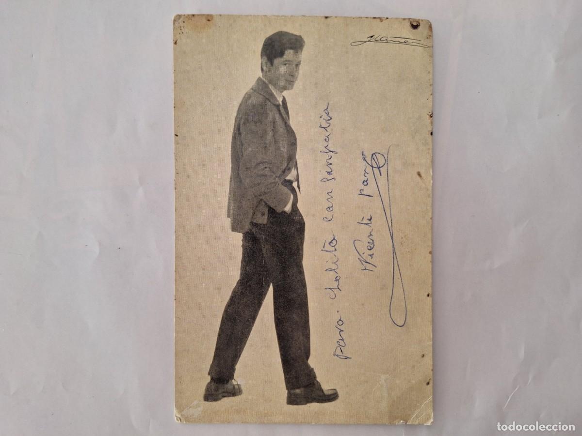 Cine: TARJETA CON AUTOGRAFO FOTOGRAFIA VICENTE PARRA RV 2892