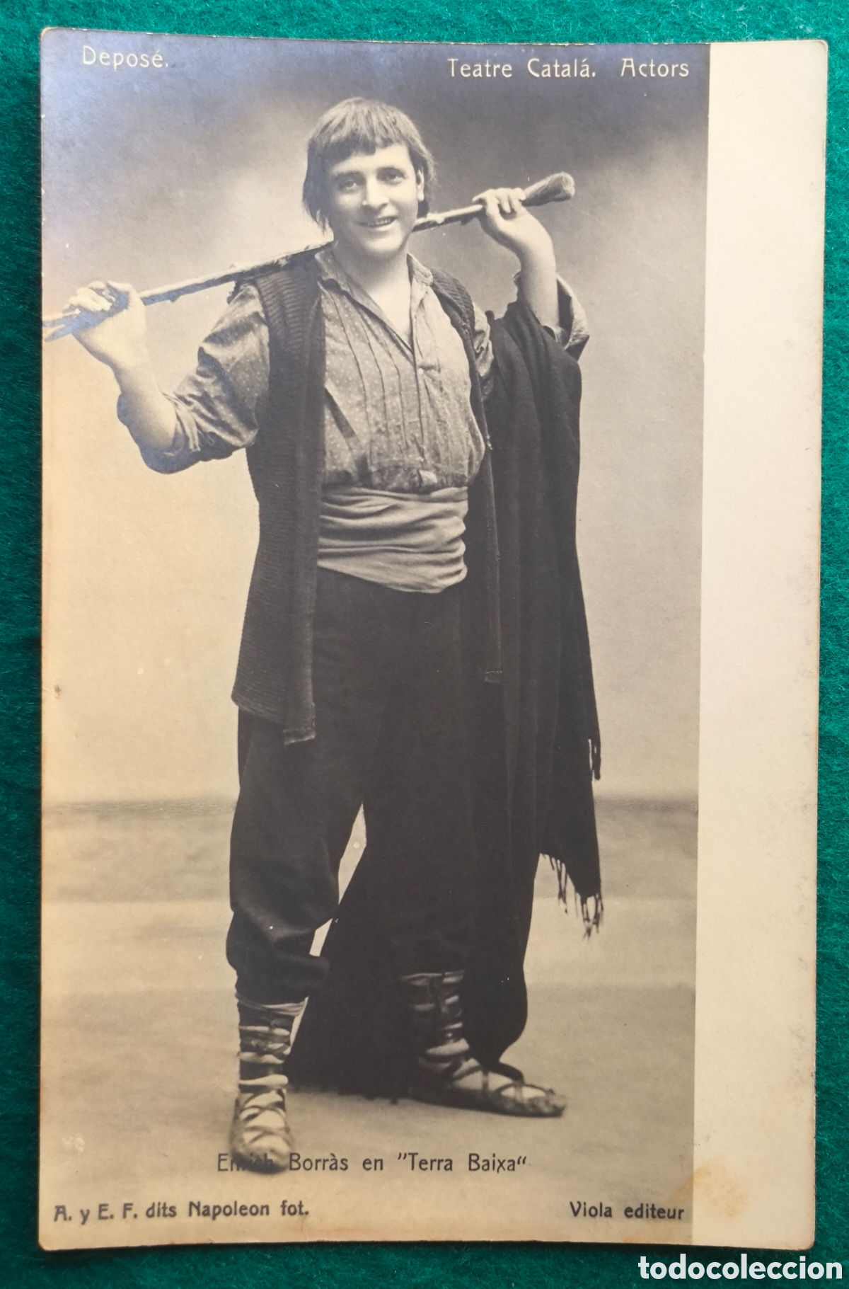 Cine: ENRIC BORR&Agrave;S CINE ACTOR OBRA TERRA BAIXA TEATRO POSTAL FOTOGR&Aacute;FICA C. 1915