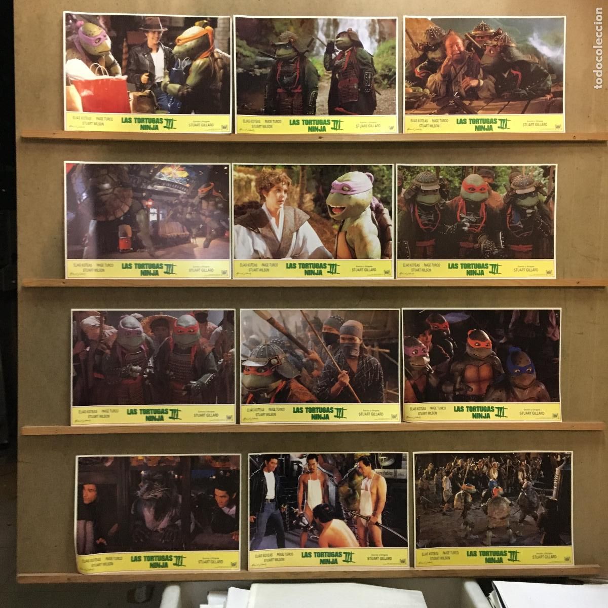 Cine: AFL98 LAS TORTUGAS NINJA 3 SET COMPLETO 12 FOTOCROMOS ORIGINAL ESTRENO h0