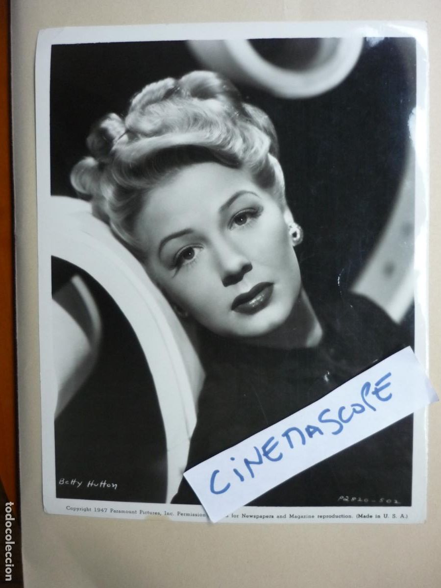 Cine: betty hutton - foto original b/n - cinema actress paramount pictures