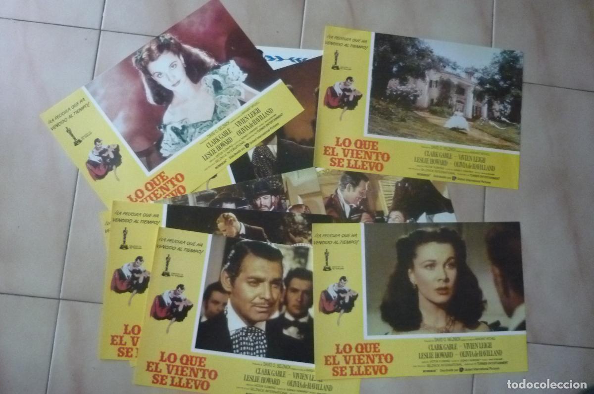 Cine: lote 11 fotocromos pelicula lo que el viento se llevo clark gable