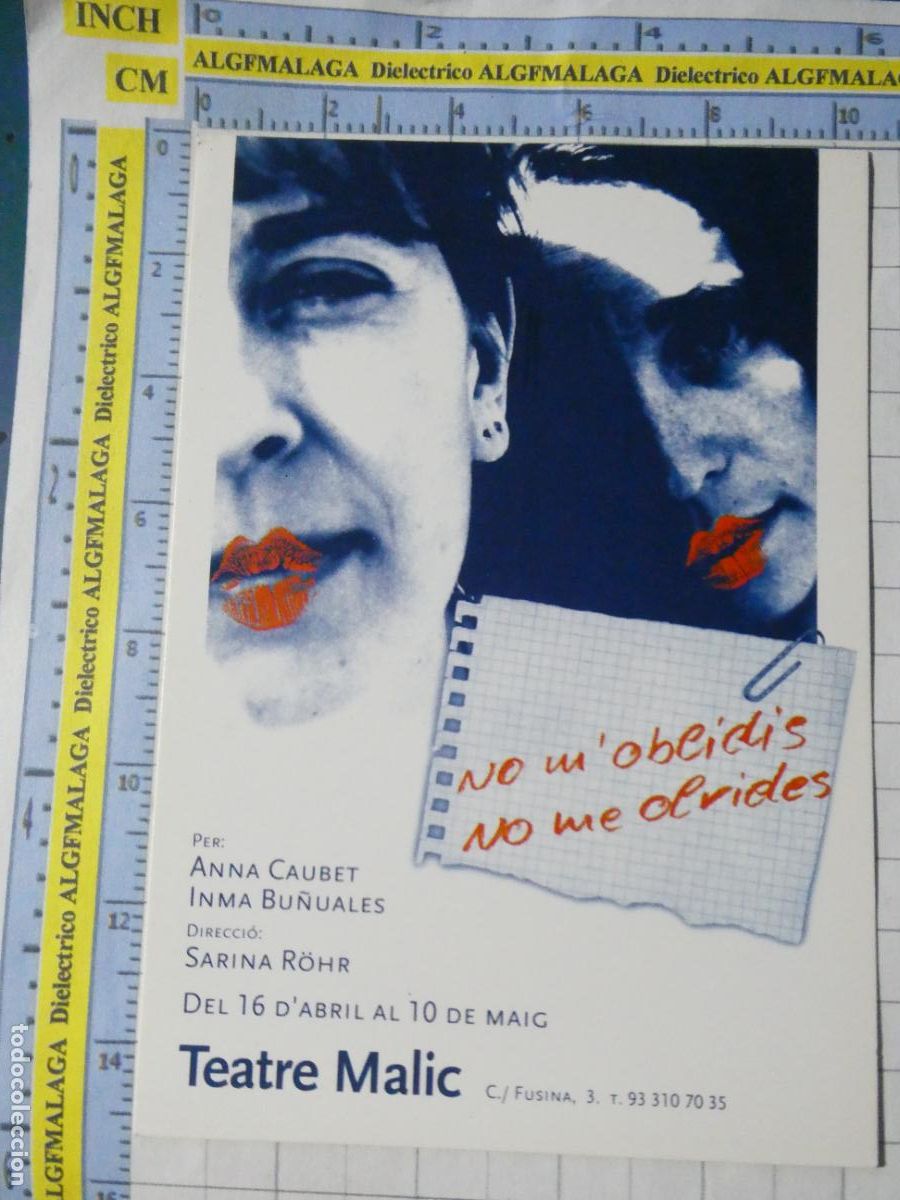 Cine: TARJETA POSTAL DE CINE TEATRO PEL&Iacute;CULAS. TEATRO MALIC NO ME OLVIDES. 2826