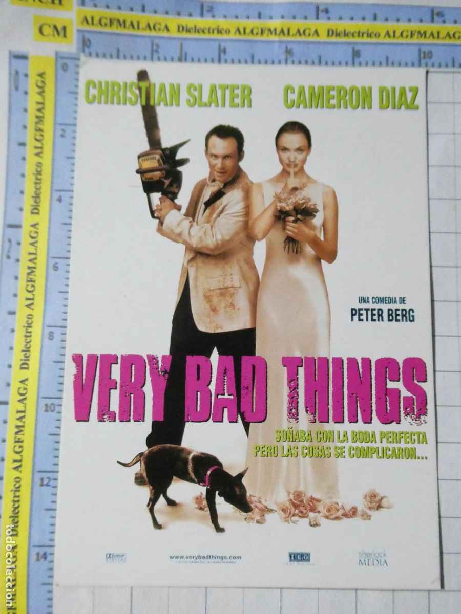 Cine: TARJETA POSTAL DE CINE TEATRO PEL&Iacute;CULAS. VERY BAD THINGS CAMERON DIAZ Y CHRISTIAN SLATER. 2830
