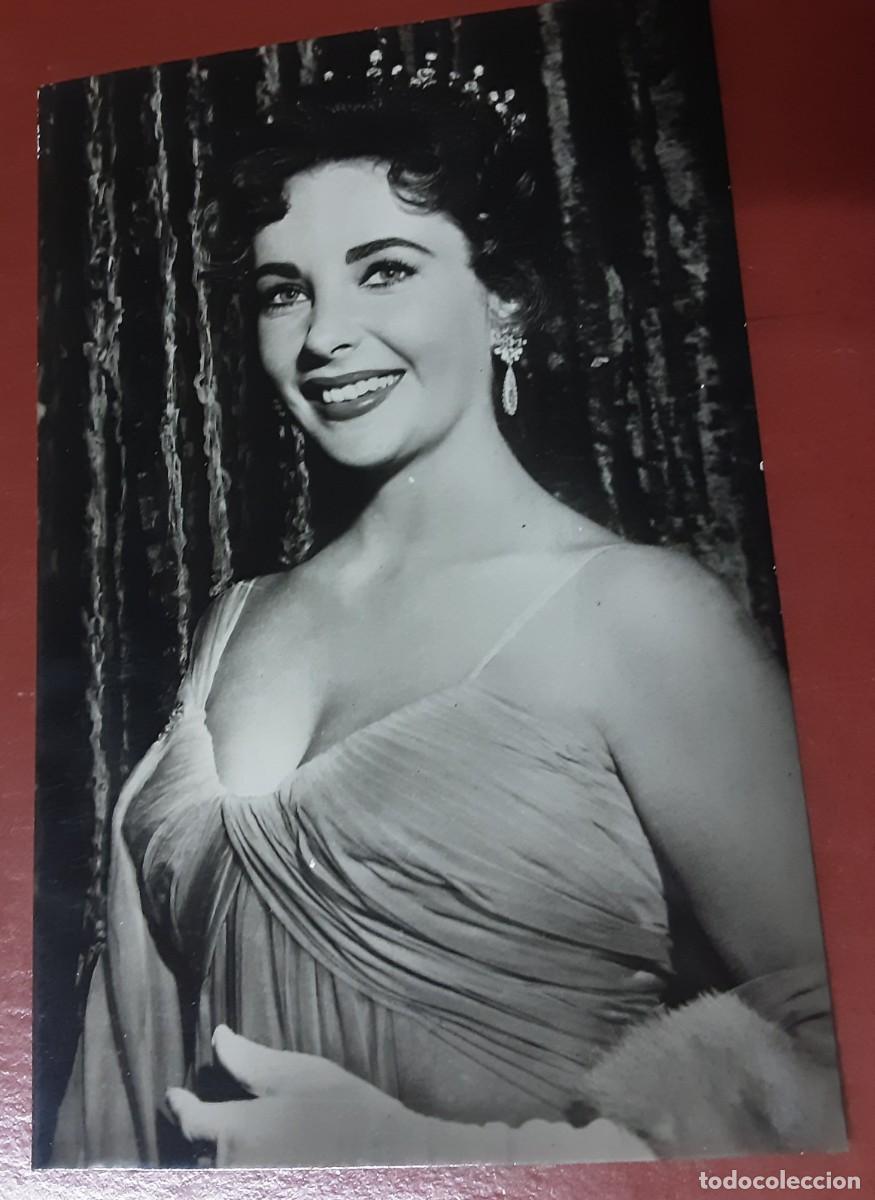 Cine: ELIZABETH TAYLOR, TARJETA POSTAL A&Ntilde;OS 60.
