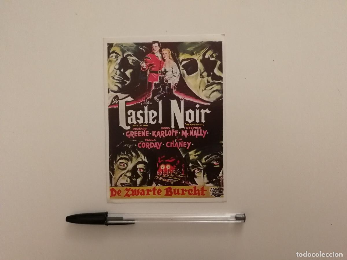 Cine: IMPRESO PAPEL -9*13- THE BLACK CASTLE - TERROR - BORIS KARLOFF - El castillo del ogro- Lon Chaney JR