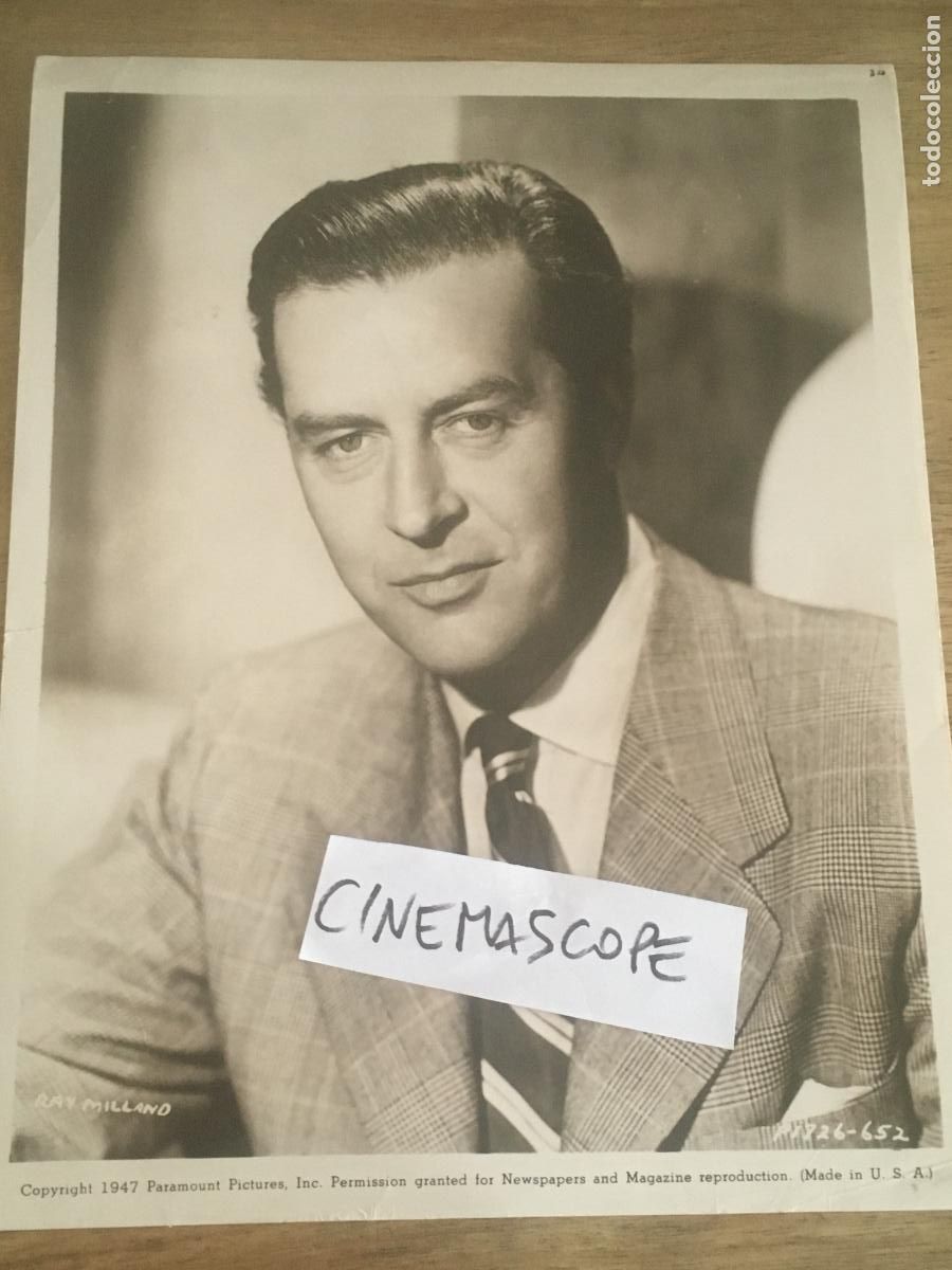 Cine: ray milland foto original antigua