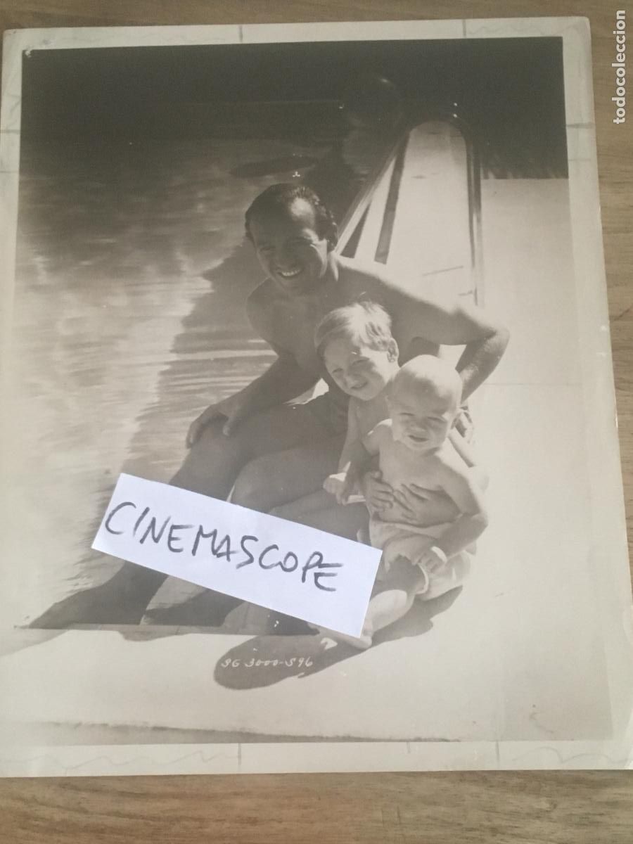 Cine: david niven con sus hijos foto original antigua
