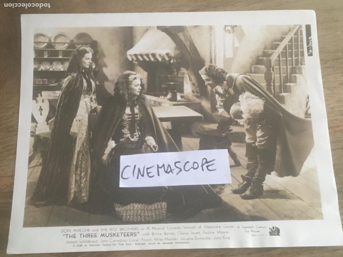 Cine: los tres mosqueteros don ameche gloria stuart foto original antigua