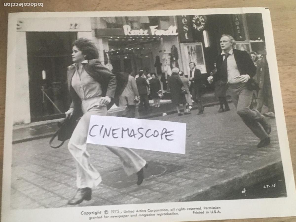 Cine: el ultimo tango en paris marlon brando maria schneider foto original antigua