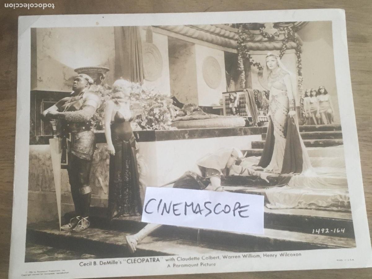 Cine: cleopatra claudette colbert foto original antigua