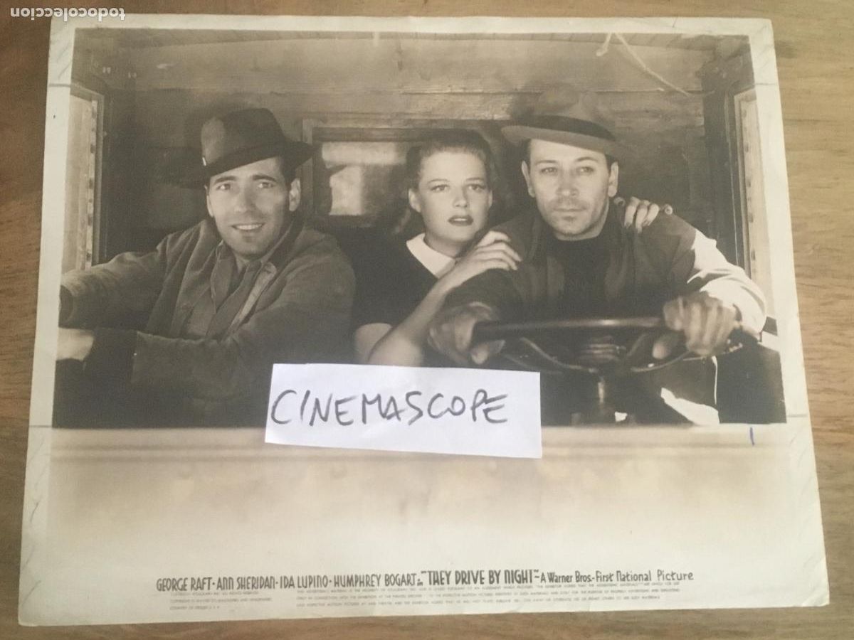Cine: humphrey bogart ida lupino george raft the drive by night foto original antigua