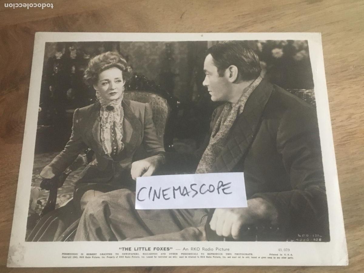 Cine: la loba the little foxes bette davis foto original antigua