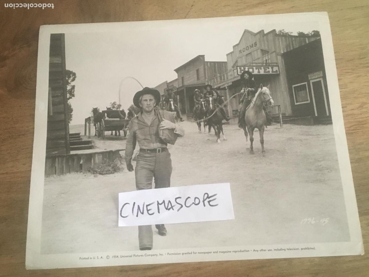 Cine: la pradera sin ley man without star kirk douglas foto original antigua