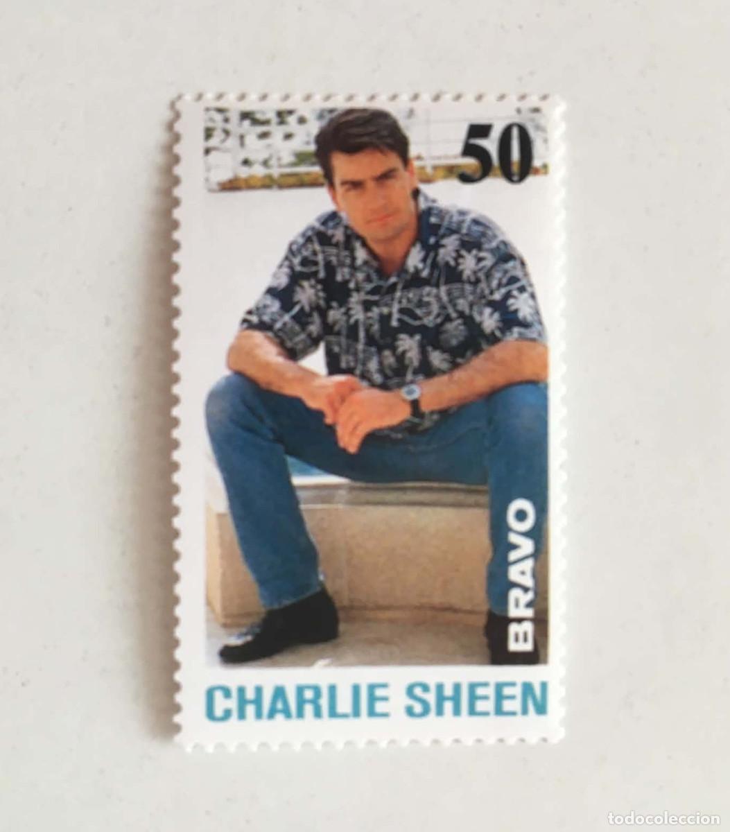 Cine: Charlie Sheen Vintage Stamp - Bravo Magazine Germany Movie TV Hollywood