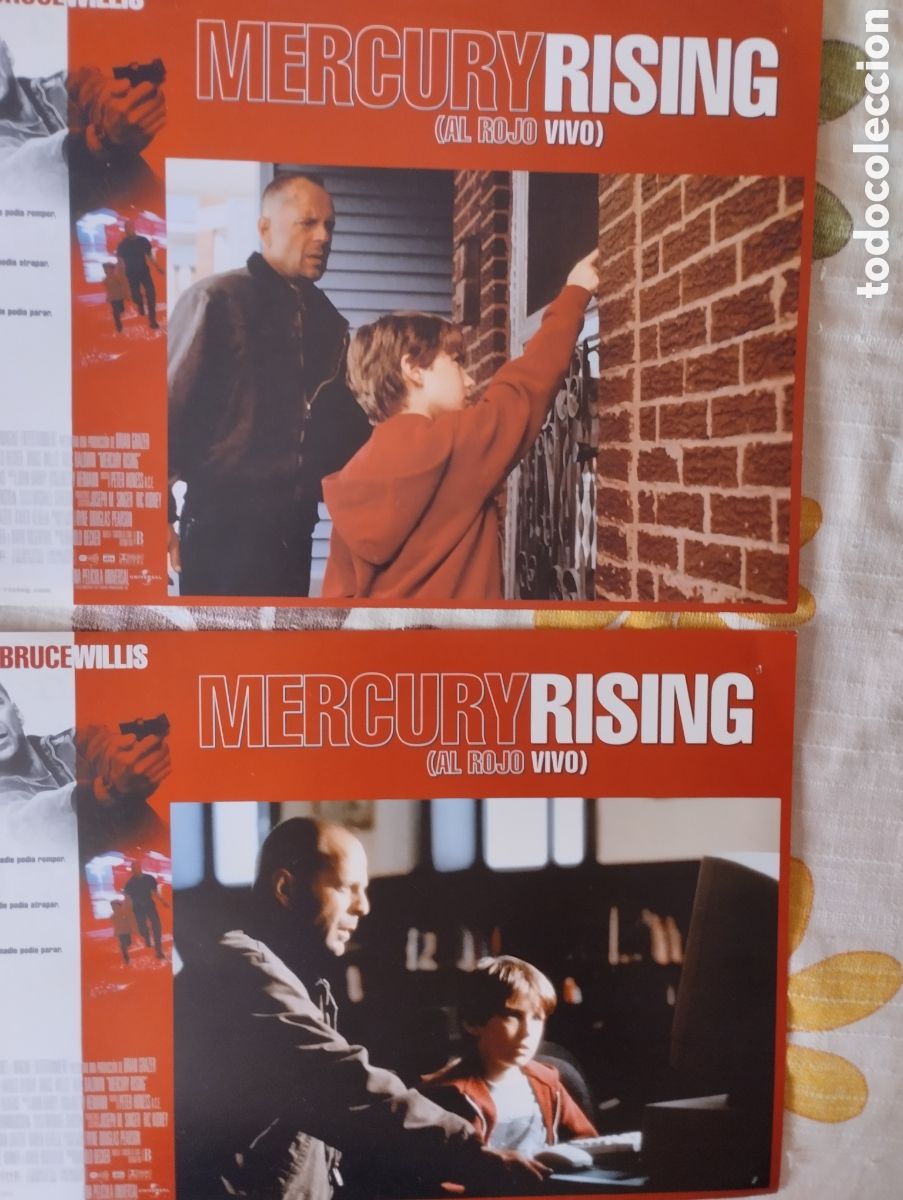 Cine: 10 FOTOCROMOS - MERCURY RISING AL ROJO VIVO - BRUCE WILLIS - SET COMPLETO