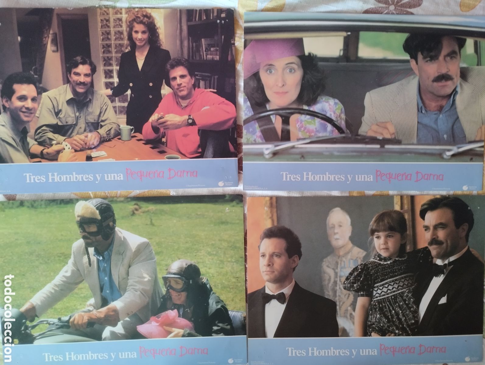 Cine: 12 FOTOCROMOS - TRES HOMBRES Y UNA PEQUE&Ntilde;A DAMA - SET COMPLETO