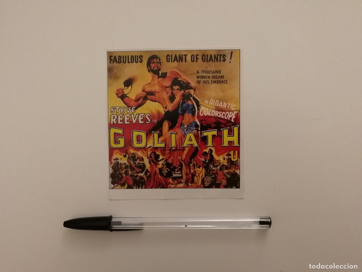 Cine: TARJETA ACARTONADA -9*13- GOLIATH El terror de los b&aacute;rbaros - PEPLUM - STEVE REEVES