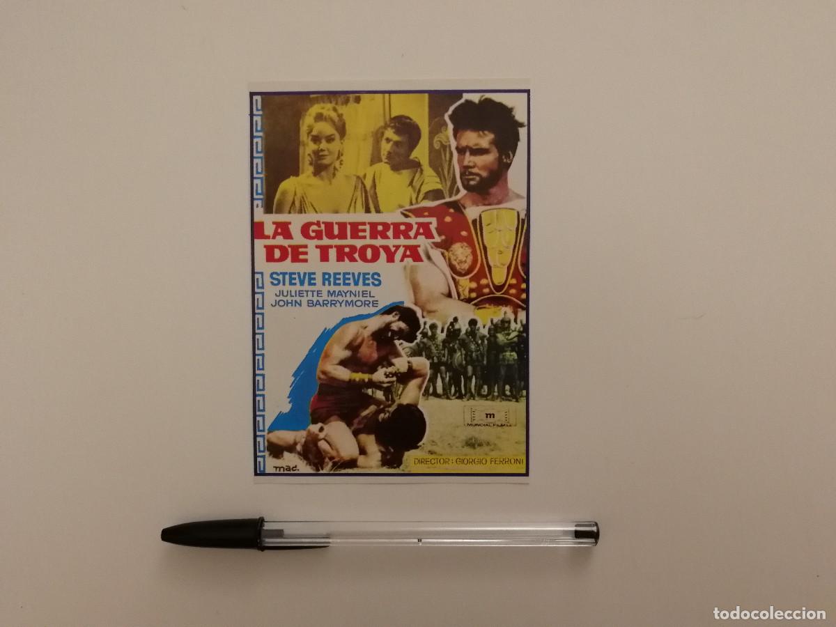 Cine: TARJETA ACARTONADA -9*13- LA GUERRA DE TROYA - PEPLUM - STEVE REEVES