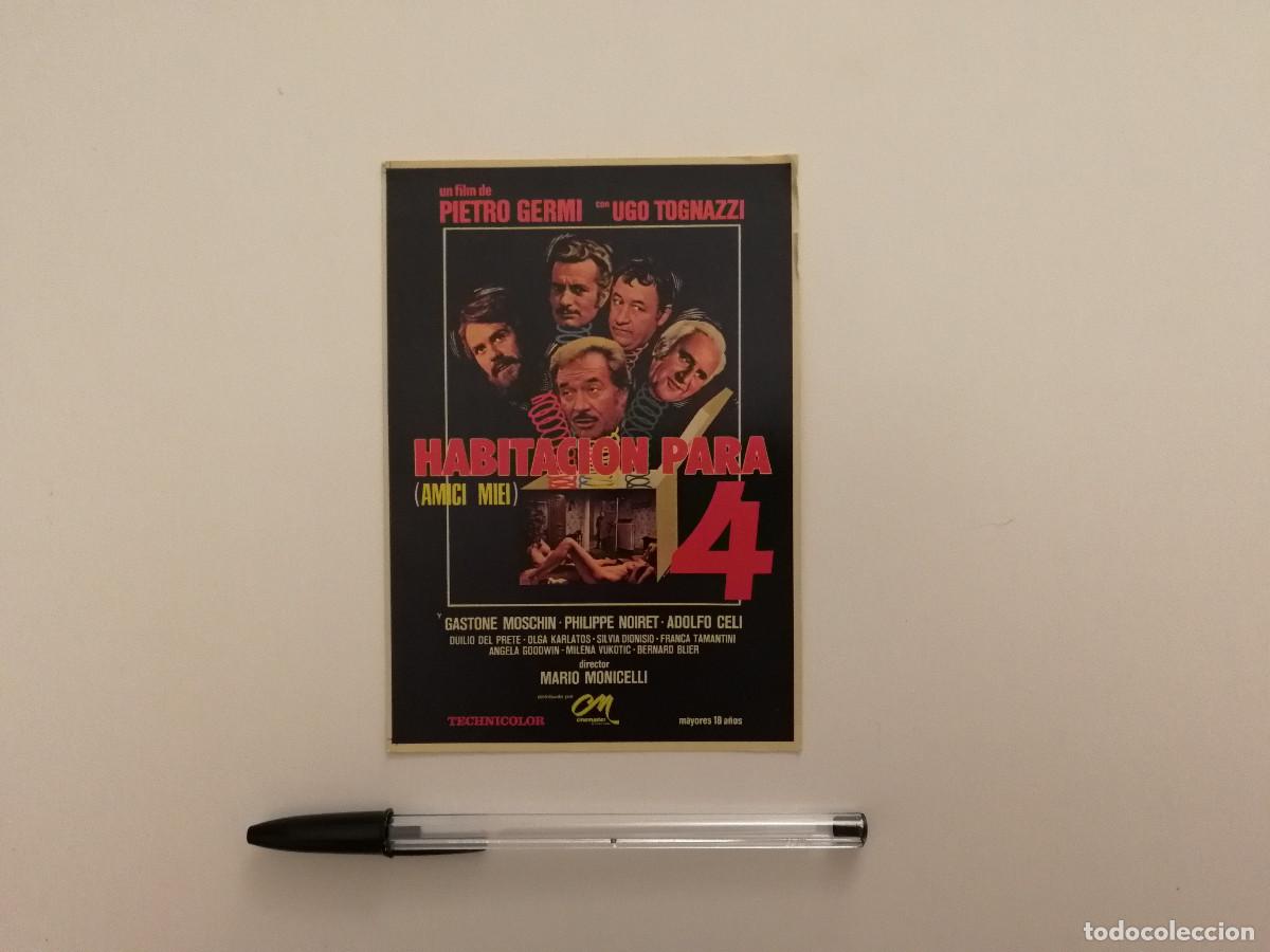 Cine: IMPRESO PAPEL -9*13- HABITACION PARA 4 - ADOLFO CELI - UGO TOGNAZZI