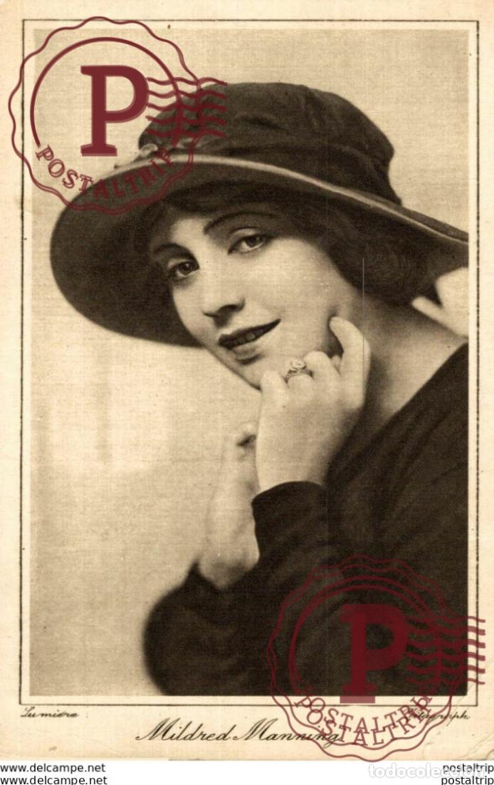 Cine: Mildred Manning. 8.5*13.5 cm Plain Back