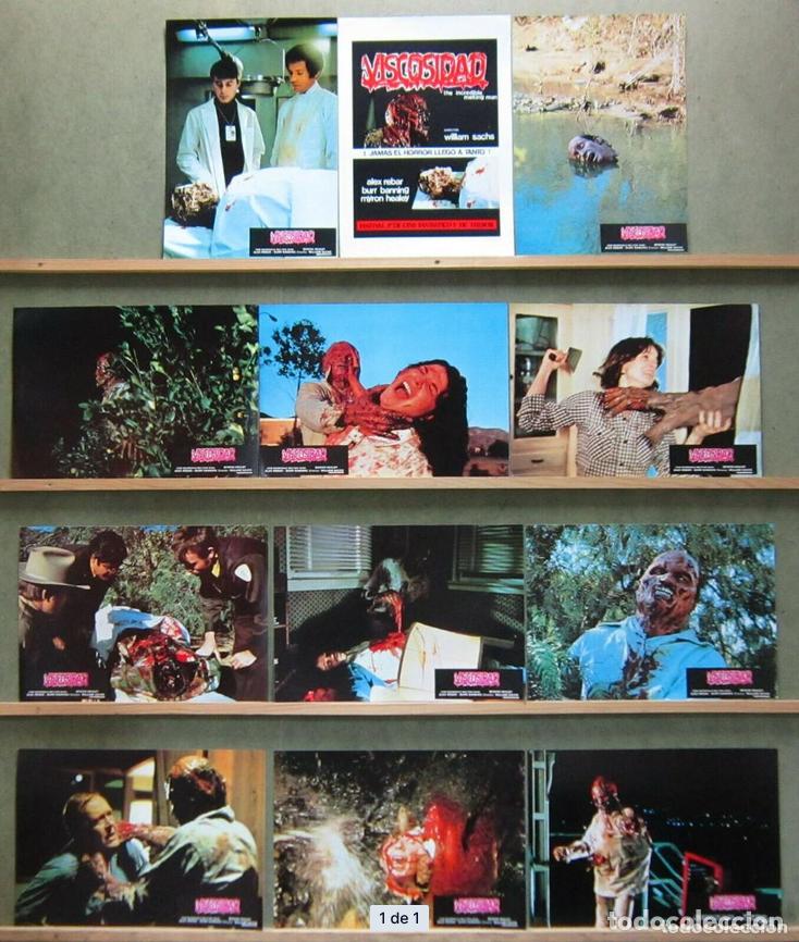 Cine: AFK69 VISCOSIDAD WILLIAM SACHS TERROR GORE SET COMPLETO 12 FOTOCROMOS ORIGINAL ESTRENO