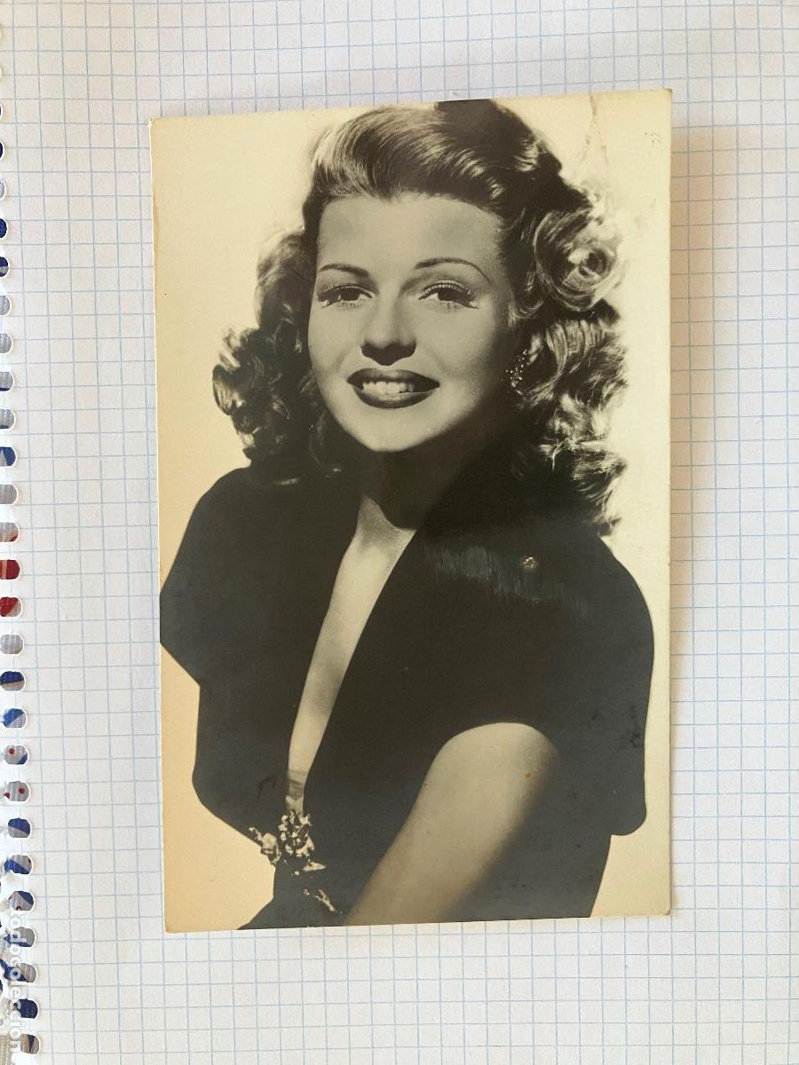 Cine: RITA HAYWORTH - ANTIGUA POSTAL CINE ORIGINAL