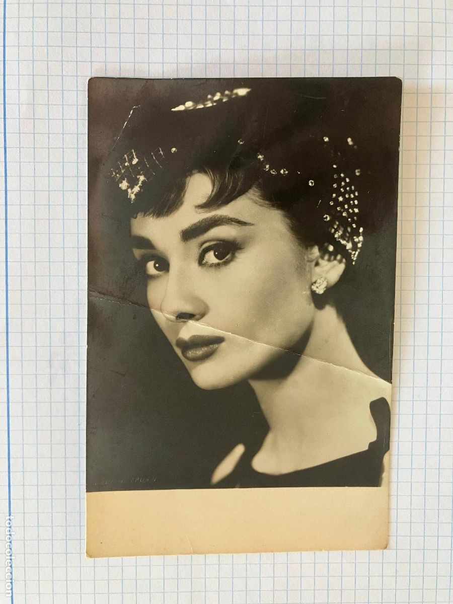Cine: AUDREY HEPBURN - ANTIGUA POSTAL CINE ORIGINAL