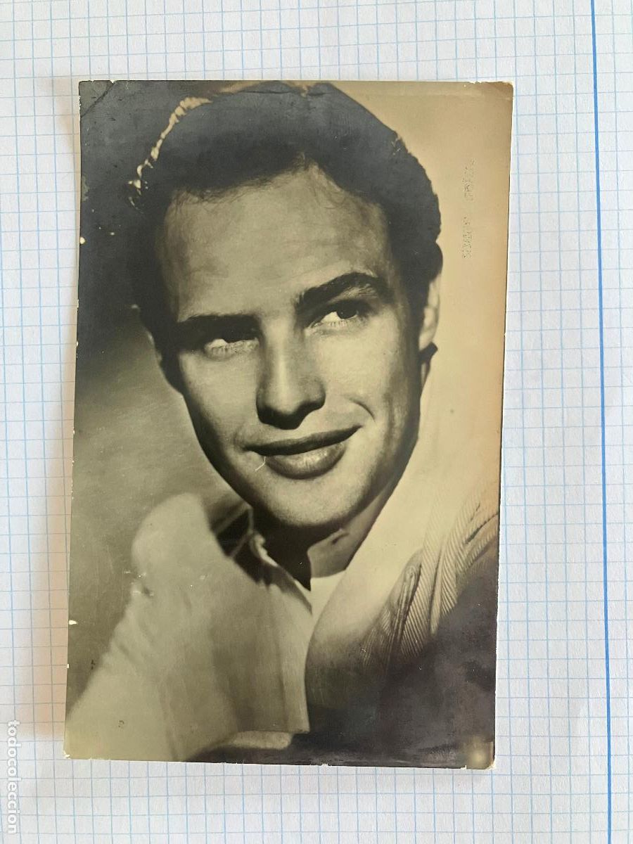 Cine: MARLON BRANDO - ANTIGUA POSTAL CINE ORIGINAL