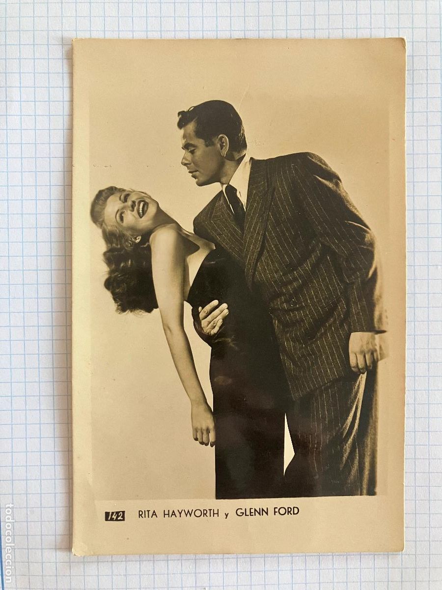 Cine: RITA HAYWORTH GLENN FORD - ANTIGUA POSTAL CINE ORIGINAL