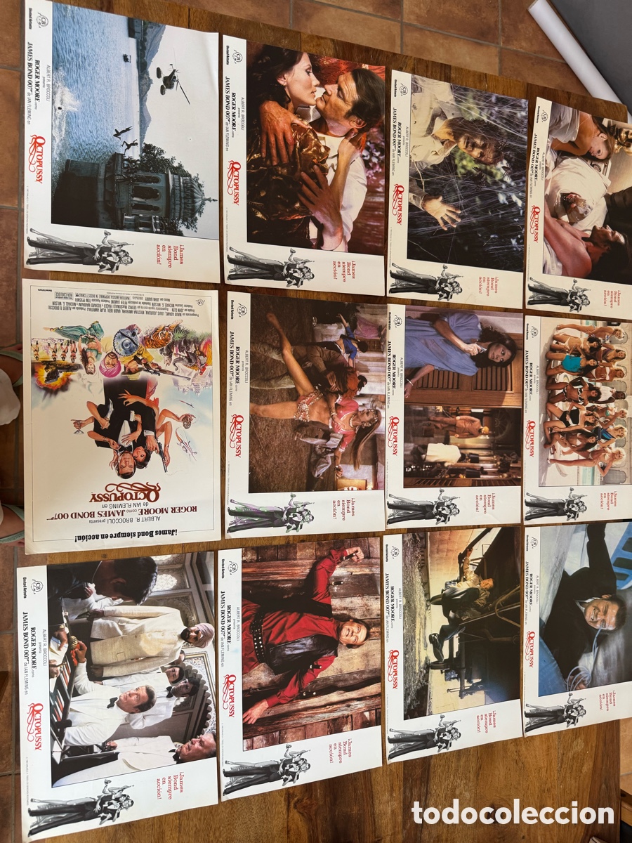 Cine: OCTOPUSSY JAMES BOND FOTOCROMOS SET COMPLETO ROGER MOORE LOBBY CARDS